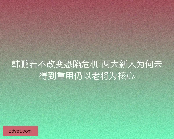韩鹏若不改变恐陷危机 两大新人为何未得到重用仍以老将为核心